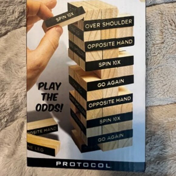 NWT Protocol STACKED AGAINST YOU Mini Wood Stacking Block Game - Picture 5 of 5